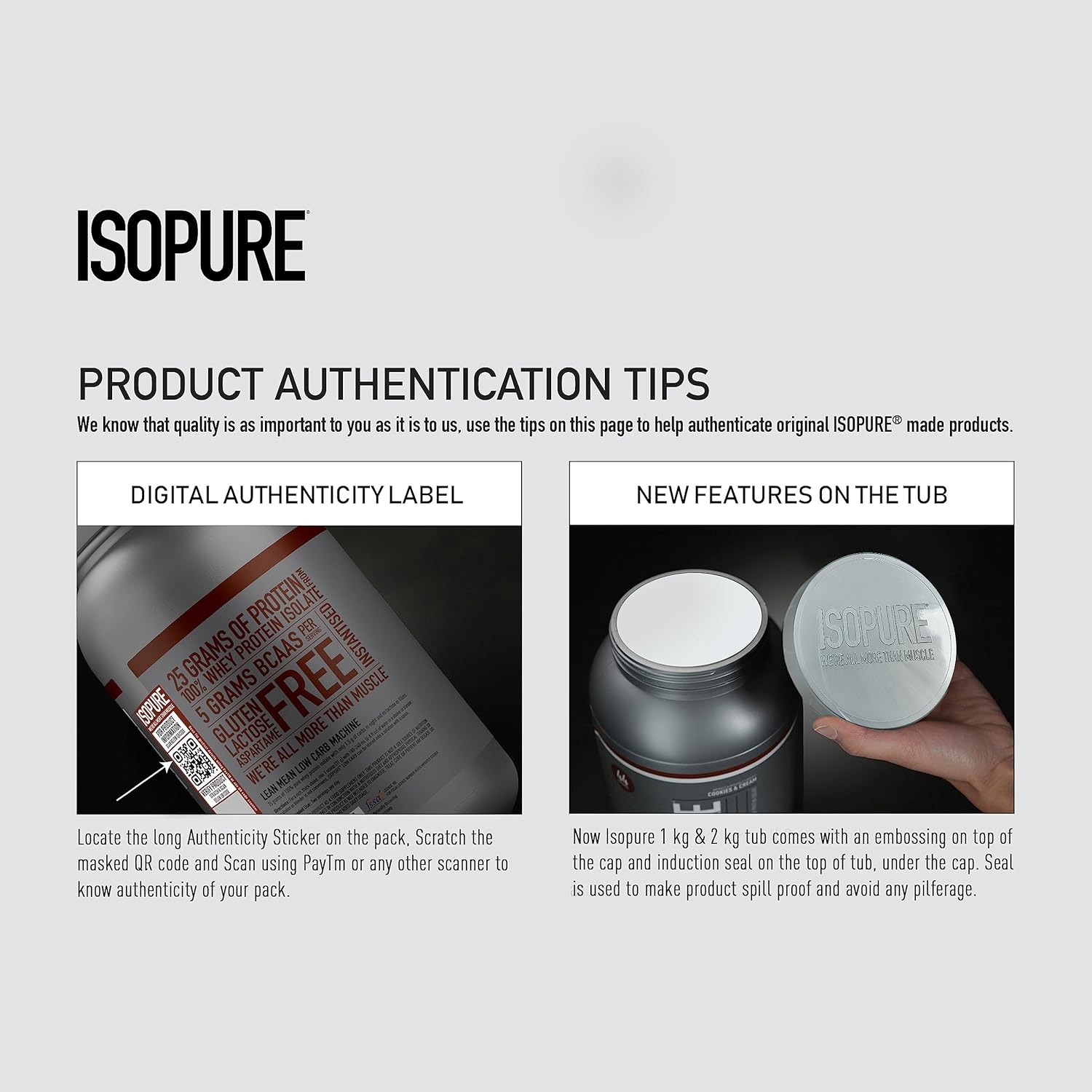 Isopure Whey Protein Isolate Powder 4.40 lbs, 2 kg , Lactose-Free, Gluten-Free