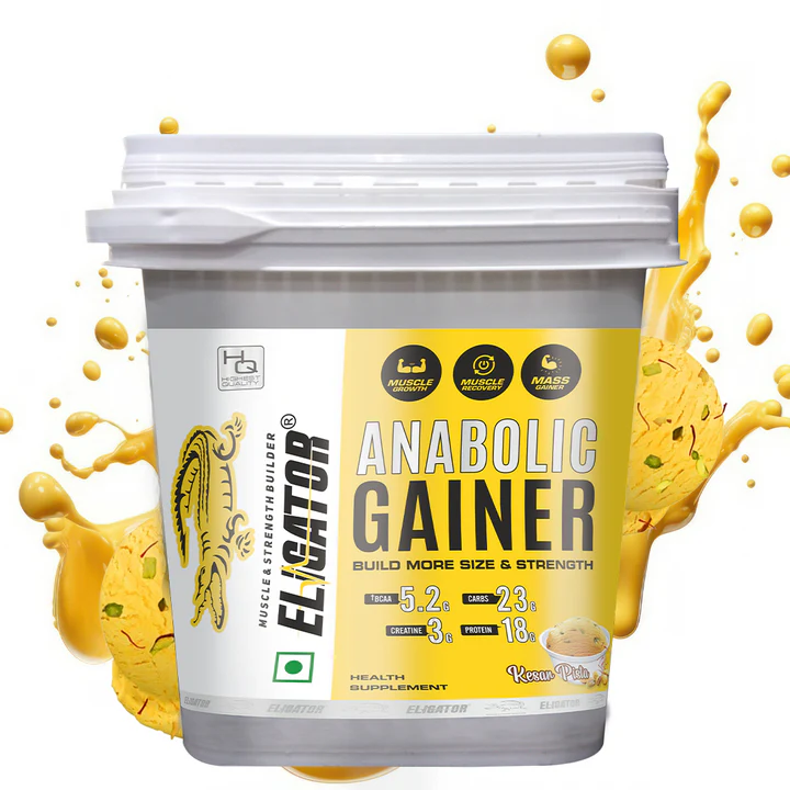 Eligator Anabolic Gainer helps your body gain muscle and gain weight.