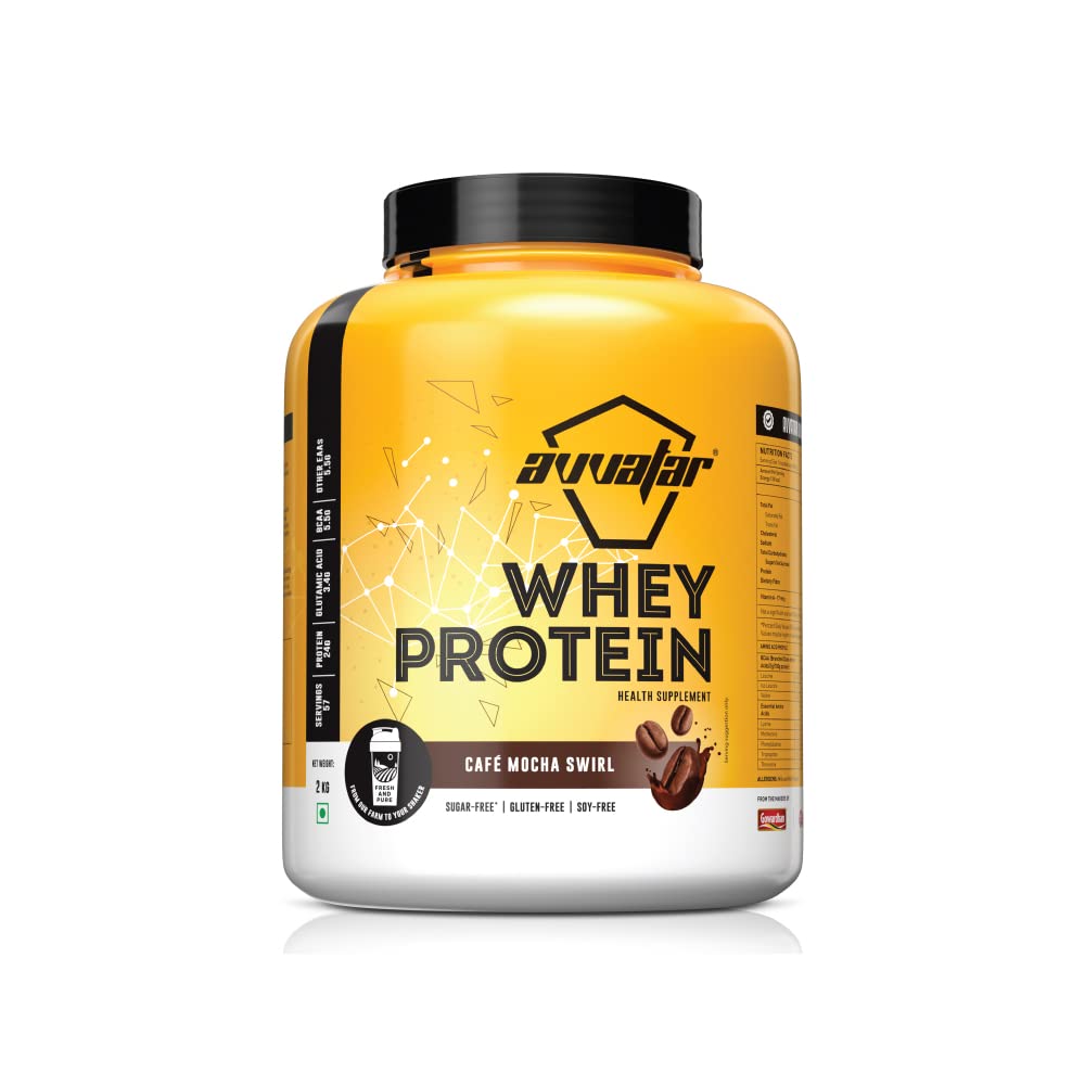 AVVATAR WHEY PROTEIN | 2Kg |  28g Protein | 57 Servings | Isolate & Concentrate Blend