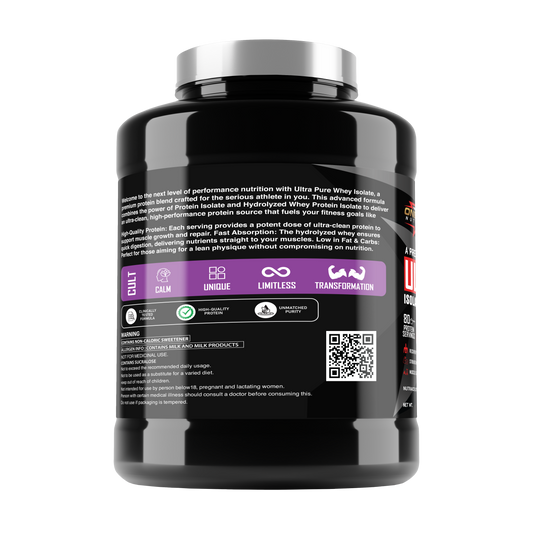 ONESTAR NUTRITION ULTRA PURE WHEY ISOLATE + HYDROLYZED WHEY PROTEIN| Fast-Digesting | Muscle Recovery Formula with Amino Acids | Low Sugar & Fat |/2.4KG/80-SERVINGS