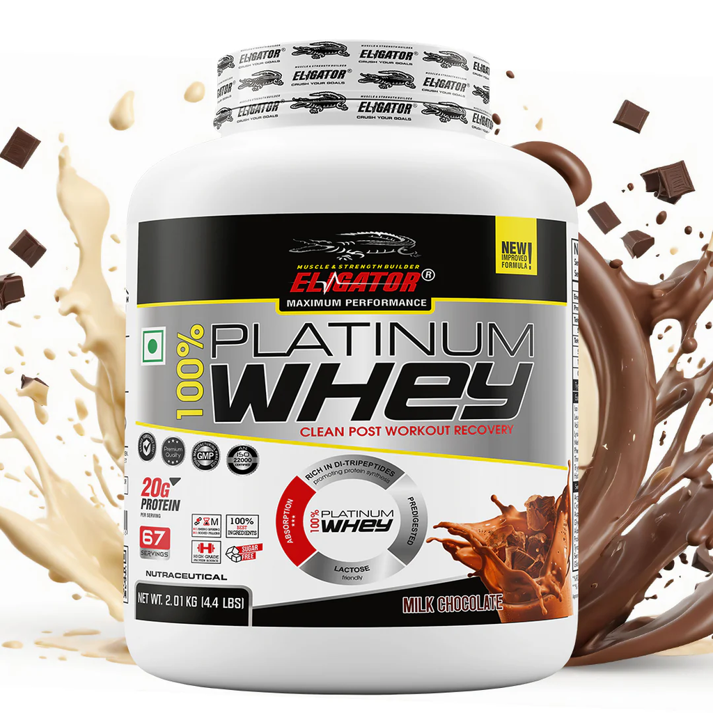 Eligator 100% Platinum Whey for faster muscle recovery and muscle building