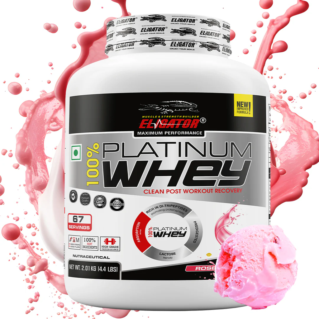 Eligator 100% Platinum Whey for faster muscle recovery and muscle building