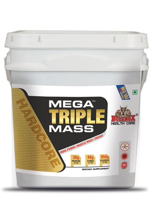 Bullnox Mega Triple Mass chocolate Flavour Helps to build muscle mass and strength