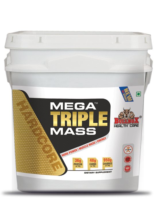 Bullnox Mega Triple Mass chocolate Flavour Helps to build muscle mass and strength