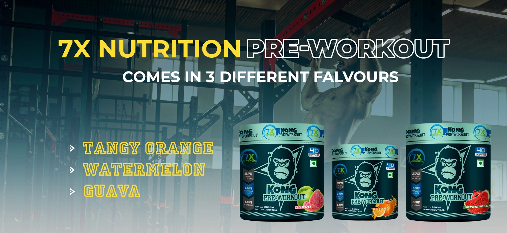 7X NUTRITION KONG PREWORKOUT 40 SERVINGS